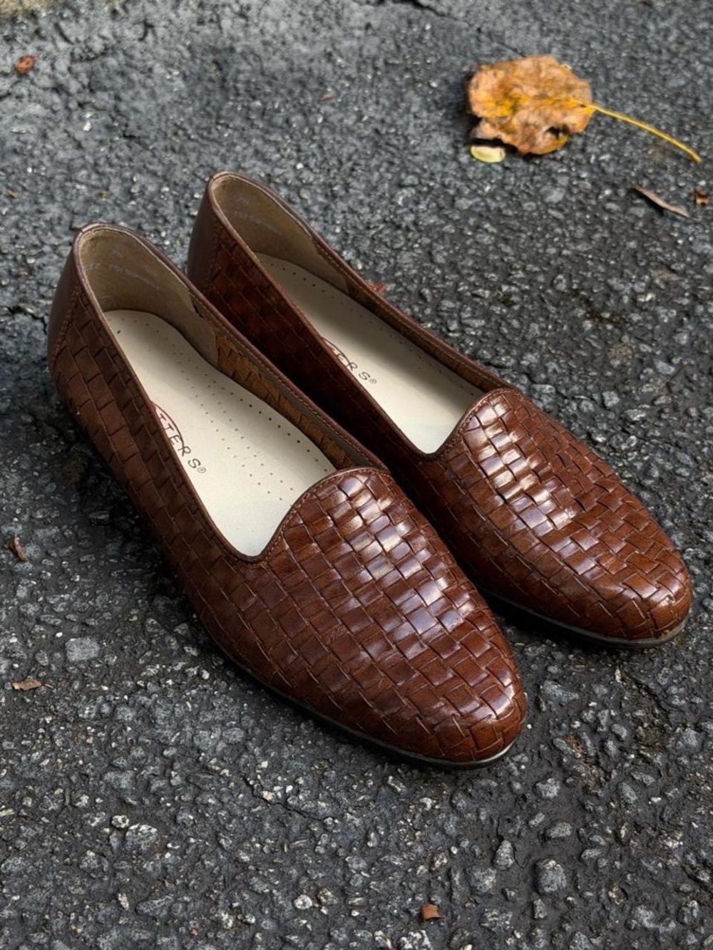 y2k 'trotters' liz slip-on loafers in brown